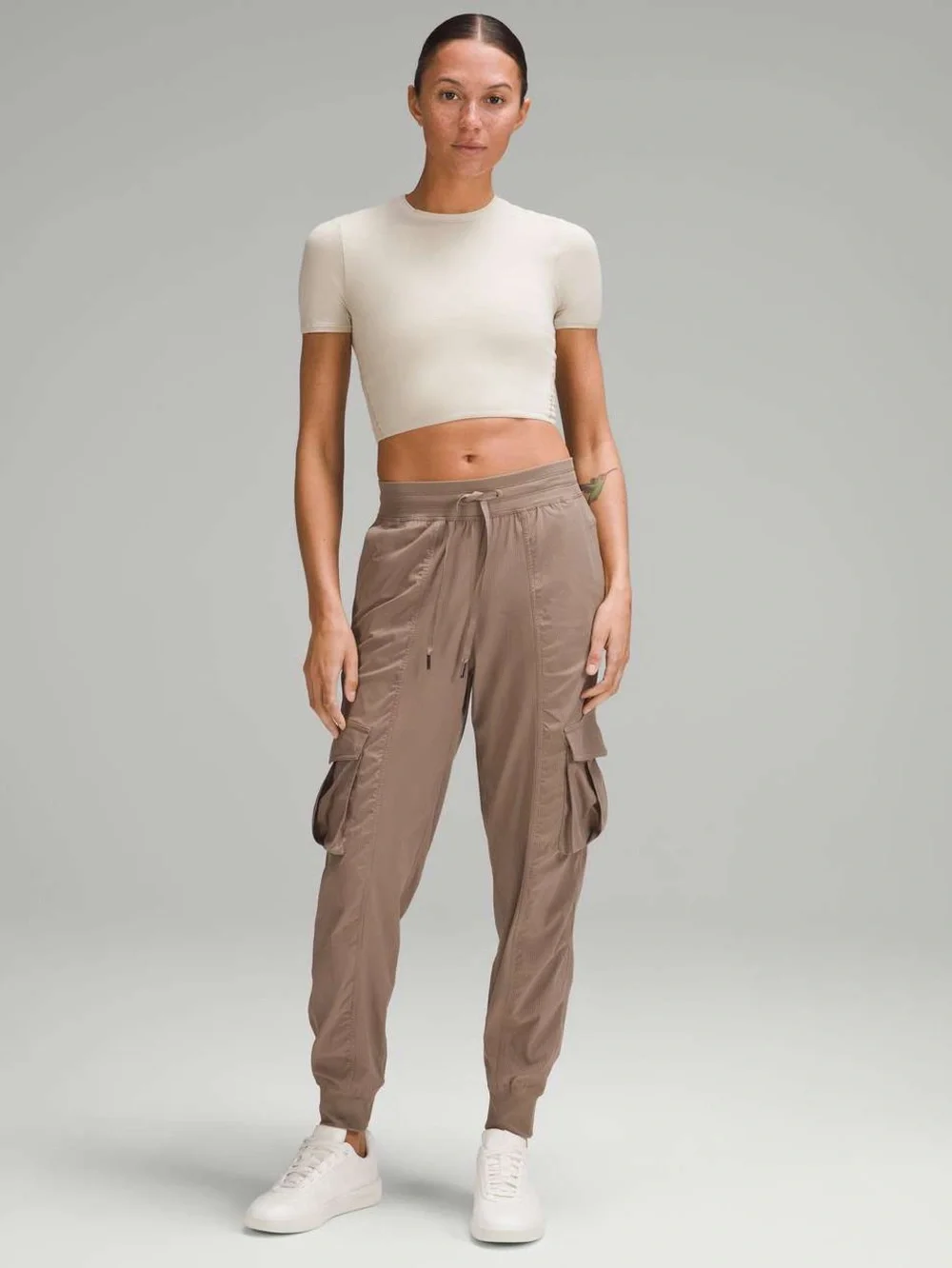 Lululemon Dance Studio Relaxed-Fit Mid-Rise Cargo Jogger in Taupetastic Small